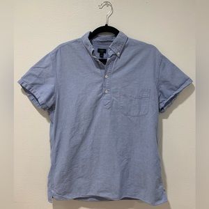 J Crew Oxford Short Sleeve Shirt, Blue Men’s